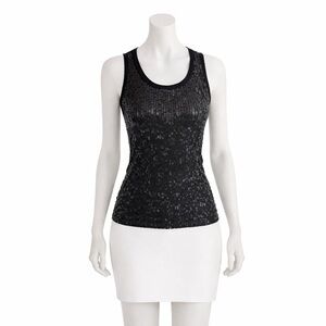 Prada black sequin tank top Size S